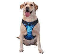 Music Notes With Clef,Pet Harness,Adjustable Reflective Dog Harness,Pet Leash Vest,L