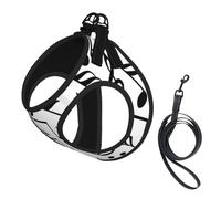 Music Notes With Clef,Pet Harness,Adjustable Reflective Dog Harness,Pet Leash Vest,S