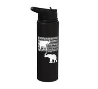 Music Notes with Elephant on Music Sheet - Music Teacher Stainless Steel Insulated Water Bottle