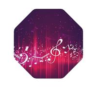 Music Notesprint Leather Coasters Set,Suitable For Restaurants, Kitchens, Offices And So On Set Of 6