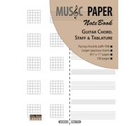 MUSIC PAPER NoteBook - Guitar Chord, Staff & Tablature