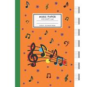 Music Paper With Staff Lines: Wide Ruled Music Notebook Ideal for Kids (with numbered pages and fill-in contents pages!) (Music and Lyrics Series)