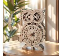 Music Park 3D Wooden Puzzles For Adults Owl Clock Model Kits To Build Handmade Craft Unique