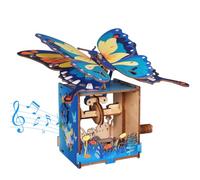 Music Park 3D Wooden Puzzles for Adults You Are My Sunshine Colorful Butterfly Music Box Model Kits DIY Handmade Crafts for Adults Creative Gift for Christmas & Birthday