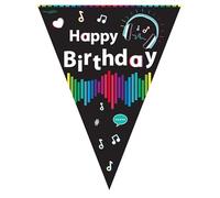 Music Party Bunting Flag Happy Birthday Birthday Party Banner Flag Bunting Rainbow