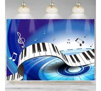 Music Piano Keys Backdrop Music Party Decorations Abstract Photography Stage Background Themed Party Photo Banner 240X180cm