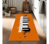 Music Piano Keys Stripes Runner Rug for Entryway 40 x 120 cm Long Carpet, Abstract Art Rug Runners Bedroom Floor, Washable Non Shedding Carpets for Hallway Entryway Kitchen