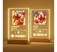 Music Plaque Personalised Gifts for Him Her - Music Music Plaque Customised Photo Gifts for Girlfriend Boyfriend - Song Picture Frame Gifts for Women Men Couples