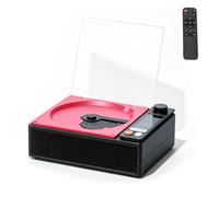 Music Player, Portable CD Player with LED Display Screen, Supports CD/FM/USB/Headphone/Optical Output, Rechargeable Small Retro Players for Travel, Home, Living Room, Bedroom Blackish Pink