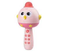 Music Player with Chicken Shaped Speaker - 2 in 1 Funny DEE Karaoke Microphones | DEE Chicken Voice Changer Microphone ABS Wireless Microphone for Kids with LED Light, Microphones
