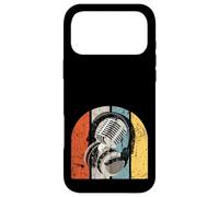 Music Podcaster Content Streamer Retro Headphones Microphone Case for iPhone 17 Pro Max