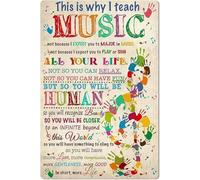 Music Posters And Prints Vintage This Is Why I Teach Music Canvas Wall Art Picture For Office Education Décor 40X60 Cm