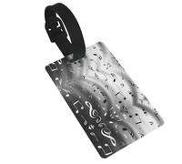 Music Print 5pcs Luggage Tags for Suitcases,Cute Suitcase Tag Identifiers for Baggage Tag for Cruise Airport Travel PVC