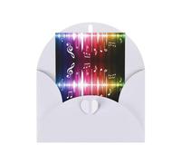 Music Print Blank Cards And Envelopes. Eco-Friendly Cards, Envelopes And Box. Blank Inside.(3pcs)