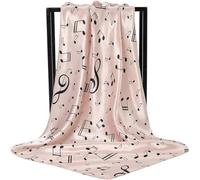 Music Print Scarf Musical Notes Classical Mozart Style Crotchet Quaver Scarf Ladies Fashion Wrap Scarves Square Silk Shawls