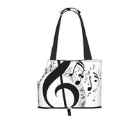 Music Printed Foldable Pet Bag - Portable Puppy Cat Travel Handbag Tote,Pet Carrier Backpacks.