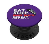 Music Producer Eat Sleep Make Beats Repeat Lifestyle PopSockets Adhesive PopGrip