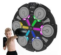 Music Punching Machine for Kids Adults,Bluetooth Wall Mounted Boxing Trainer with Gloves,Rhythm Lights,2 Player Battle Mode,Reaction Training Pad,Home Gym Sport Toys Gifts for Boys Girls Teens 3-12+