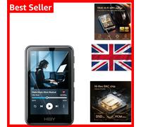 Music R1 Bluetooth MP3 Player Hi-Res Audio 3-Inch Screen 2TB Storage Black