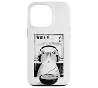 Music & Ramen Cat - Kitten eating Ramen - Neko Ramen Cat Case for iPhone 13 Pro