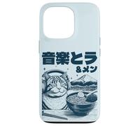 Music & Ramen Cat - Kitten eating Ramen - Neko Ramen Cat Case for iPhone 13 Pro