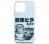 Music & Ramen Cat - Kitten eating Ramen - Neko Ramen Cat Case for iPhone 13 Pro Max