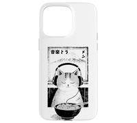 Music & Ramen Cat - Kitten eating Ramen - Neko Ramen Cat Case for iPhone 15 Pro Max