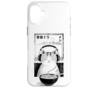Music & Ramen Cat - Kitten eating Ramen - Neko Ramen Cat Case for iPhone 16 Plus