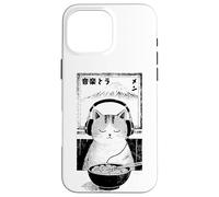 Music & Ramen Cat - Kitten eating Ramen - Neko Ramen Cat Case for iPhone 16 Pro Max