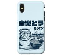 Music & Ramen Cat - Kitten eating Ramen - Neko Ramen Cat Case for iPhone X/XS