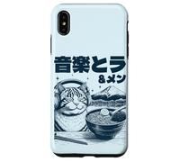 Music & Ramen Cat - Kitten eating Ramen - Neko Ramen Cat Case for iPhone XS Max