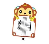Music Reading Board Cartoon Animal Shape Musical Notation Board for Students Monkey Shape