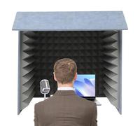 Music Recording Studio Acoustic Shield, Vocal Isolation Panel for Home Use, Sound Absorption Box for Microphone Sound Recording, 60 x 60 x 60 cm
