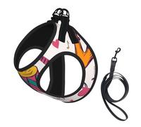 Music Records Blues Music Is My Life Theme,Pet Harness,Adjustable Reflective Dog Harness,Pet Leash Vest,M