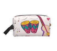 Music Records Blues Music is My Life ThemeLarge Capacity Cosmetic Organizer,Travel Makeup Bag for Women