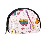 Music Records Blues Music is My Life ThemeSmall Makeup Sanitary Napkin Storage Bag,Women's Cosmetic Coin Purse