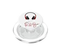 Music red headphone icon Soul R&B Music PopSockets PopGrip for MagSafe