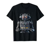 Music Robot made of Analog Stereo Equipment, digital art T-Shirt