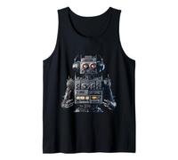 Music Robot made of Analog Stereo Equipment, digital art Tank Top