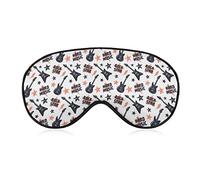 Music Rock Pattern Sleep Eye Mask Soft Sleep Cover Blindfold Sleeping Mask Cover for Sleep Travel