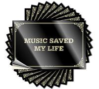 Music Saved My Life, Decal Wall Peel and Stick Decor Positive Affirmation