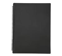 Music Score Folder Spiral Binding Double-Sided Plastic Writable Page File Organizer A4 Size for Band Practice 2 Pages per Sheet 20 Sheet Capacity FB-02