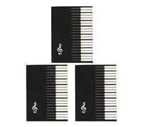Music Score Notebook 3pcs Black Paper Tear-off Reusable Staff