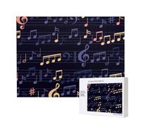 Music-Seamless-Pattern,500 Pieces Wooden Jigsaw Family Game Jigsaw Puzzles for Adults Teens Home Decor