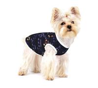 Music-Seamless-Pattern,Cotton Sleeveless Pet T-Shirt Soft Stretchy Puppy Breathable Vest,M