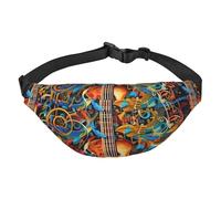 Music Series Fanny Pack for Men Women Belt Bag Fashion Waist Bag Everywhere Crossbody Bag Wallet Hip Bum Bag with Adjustable Strap Waterproof Chest Bag for Travel Hiking Sports, Black, One Size