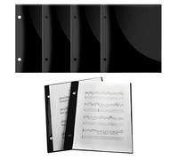Music Sheet Binder - Storage Folder for A4 Scores | Transparent Sleeves with Reinforced Edges Easy Access Holder for Band Rehearsals Orchestra and Classroom Use
