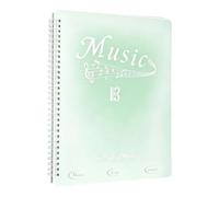 Music Sheet Folder 10-Page A4 Clear Sleeves Document Choir Music | Choir Music Binder for Office School Work Home Desk Table Counter Backpack Journal Planner
