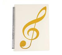 Music Sheet Folder Spiral Bound Band Folder 20 Sleeves 40 Pages A4 File Folder Supplies for Musicians Sheet Folder Stand