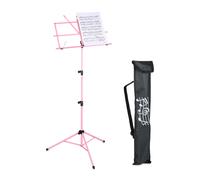 Music Sheet Stand Orchestra Metal Foldable Adjustable Notes Lightweight Pink